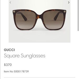 Gucci Square Sunglasses